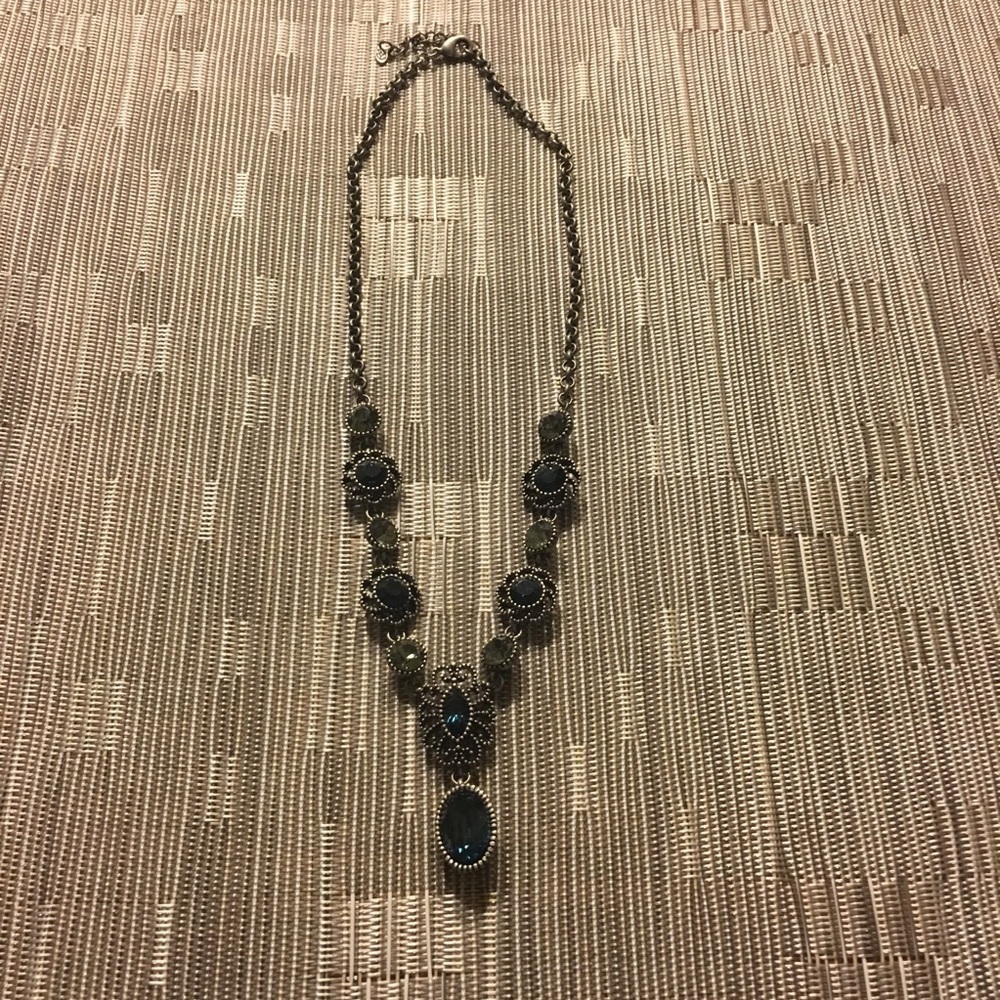 💍Blue Stone Statement Necklace